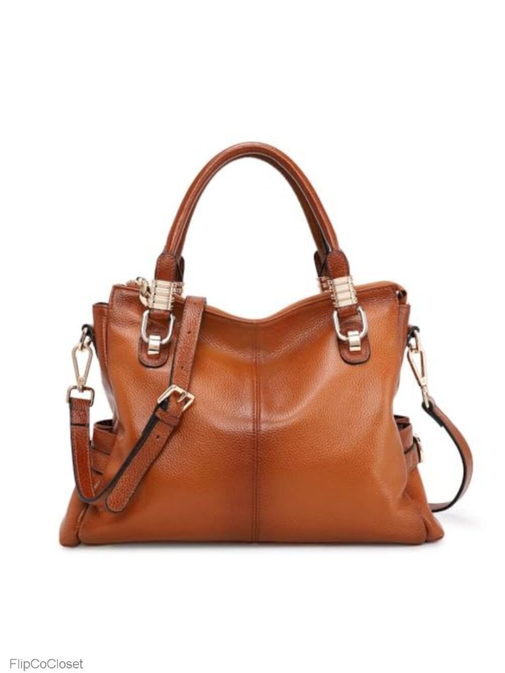 Leather Satchel Tote Shoulder Bag